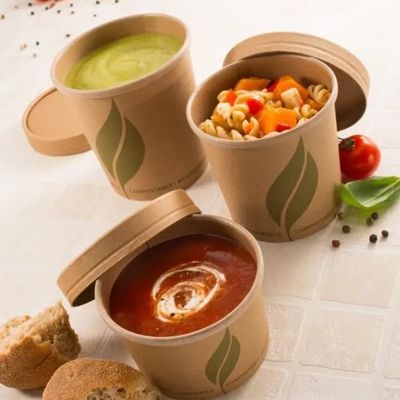 PET überzogene 8oz 12oz Wegwerfpapierschalen-Suppen-dienende Papierpartei-Schüsseln für heißes kaltes Essen