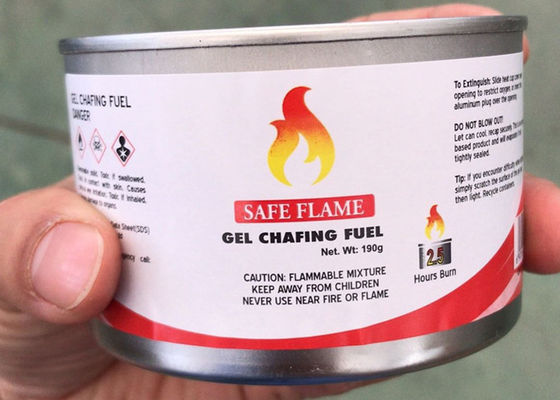 Methanol-Gel-Scheuerbrennstoff 3Hr 72 PK, der 200g für Hotel-Verpflegungs-Buffet kocht