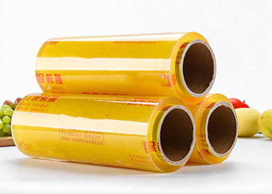45cm 50cm frische Nahrung-PVC haften Verpackungs-biologisch abbaubarer Plastikfilm für das Verpacken der Lebensmittel an