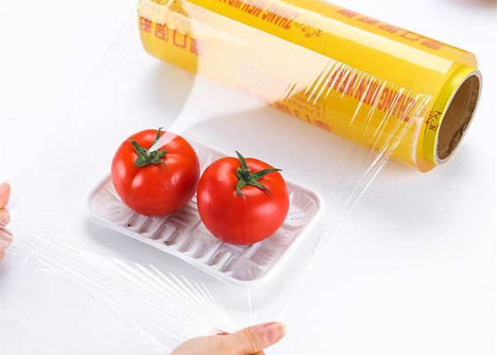 45cm 50cm frische Nahrung-PVC haften Verpackungs-biologisch abbaubarer Plastikfilm für das Verpacken der Lebensmittel an