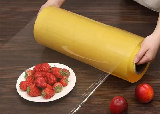45cm 50cm frische Nahrung-PVC haften Verpackungs-biologisch abbaubarer Plastikfilm für das Verpacken der Lebensmittel an