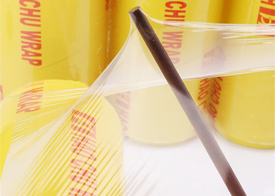 45cm 50cm frische Nahrung-PVC haften Verpackungs-biologisch abbaubarer Plastikfilm für das Verpacken der Lebensmittel an