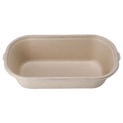 biologisch abbaubares Bagassen-Geschirr-fettdichter Mikrowellen-Behälter 850ml 1000ml mit Deckel