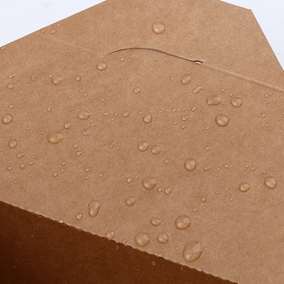 Kundenspezifische PET Logo Printings 337g 18g Kraftpapier-Brotdose Kästen für Nahrung wegnehmen