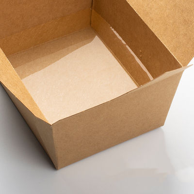 Brotdose-Papiernahrungsmittelbehälter FDAs 2000ml biologisch abbaubare Einweggeschirr-337gsm