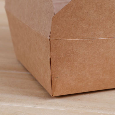 Brotdose-Papiernahrungsmittelbehälter FDAs 2000ml biologisch abbaubare Einweggeschirr-337gsm