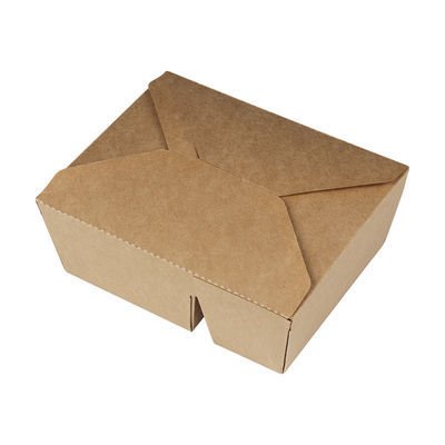 Brotdose-Papiernahrungsmittelbehälter FDAs 2000ml biologisch abbaubare Einweggeschirr-337gsm