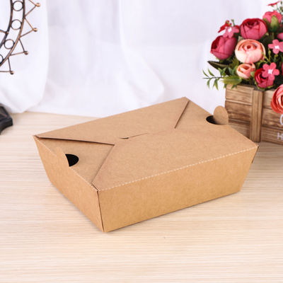 Biologisch abbaubare Verpacken- der Lebensmittelkästen Takeway Bento Lunch Box Kraft Paper