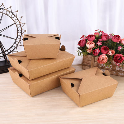 Biologisch abbaubare Verpacken- der Lebensmittelkästen Takeway Bento Lunch Box Kraft Paper