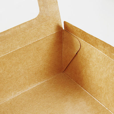 Einweggeschirr-Verpacken- der Lebensmittelkasten des Salat-337gsm biologisch abbaubarer mit Fenster