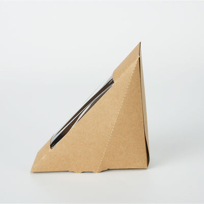 Nahrungsmittelpapier-Pappmitnehmermittagessen-Verpackensandwich-Kasten Browns Kraftpapier mit Fenster