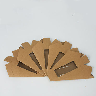 Nahrungsmittelpapier-Pappmitnehmermittagessen-Verpackensandwich-Kasten Browns Kraftpapier mit Fenster