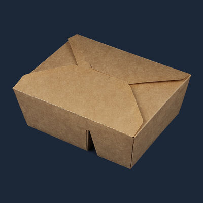 Wegwerffach nehmen Kasten-Takeaway-Verpacken- der Lebensmittelkraftpapier-Brotdosen weg