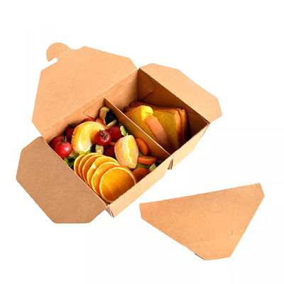 Wegwerffach nehmen Kasten-Takeaway-Verpacken- der Lebensmittelkraftpapier-Brotdosen weg