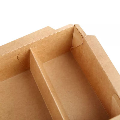 Wegwerffach nehmen Kasten-Takeaway-Verpacken- der Lebensmittelkraftpapier-Brotdosen weg