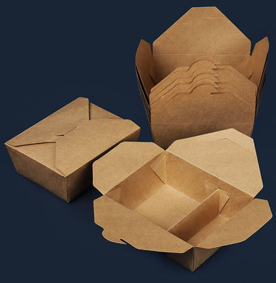 Wegwerffach nehmen Kasten-Takeaway-Verpacken- der Lebensmittelkraftpapier-Brotdosen weg