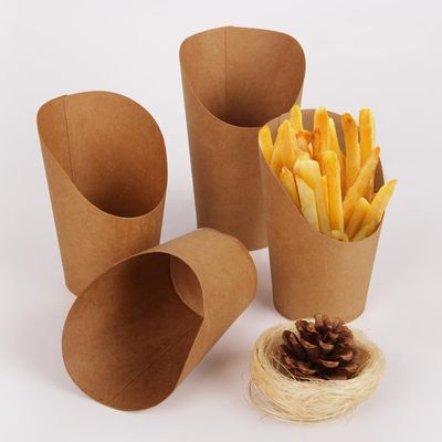 pommes-Fritesschaufel-Schalen-Mitnehmermitnehmerpommes-friteskegel-Halter 8oz 12oz Papier