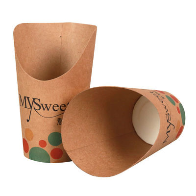 pommes-Fritesschaufel-Schalen-Mitnehmermitnehmerpommes-friteskegel-Halter 8oz 12oz Papier