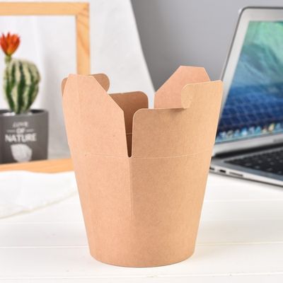250ml faltbarer runder biologisch abbaubarer Papiernudel-Kasten des Einweggeschirr-8oz 12oz