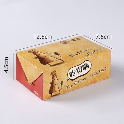 7CM nehmen Verpackenbrathähnchen-Kasten Schnellimbiss-300gsm Papierkästen heraus