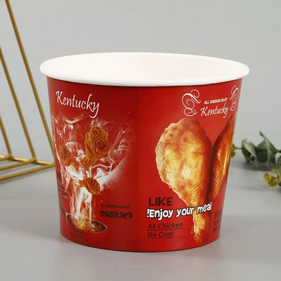 Einweggeschirr-Popcorn Fried Chicken Bucket 32oz 46oz 48oz biologisch abbaubares Getränke