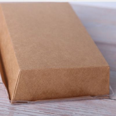 Kraftpapier-Tray Sushi Food Boxs 300gsm 500ml 600ml Wegwerfnahrungsmittelbehälter mit Deckeln