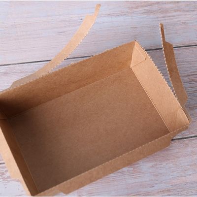 Kraftpapier-Tray Sushi Food Boxs 300gsm 500ml 600ml Wegwerfnahrungsmittelbehälter mit Deckeln