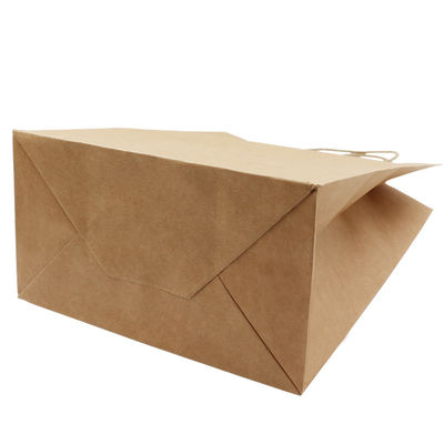 Geschenk-Tasche Kraftpapiers biologisch abbaubare weiße Einweggeschirr-130g 135g mit Griffen