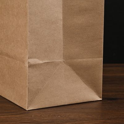 Einweggeschirr-Brown-Papiertüten 250gsm 300gsm biologisch abbaubare mit Griffen