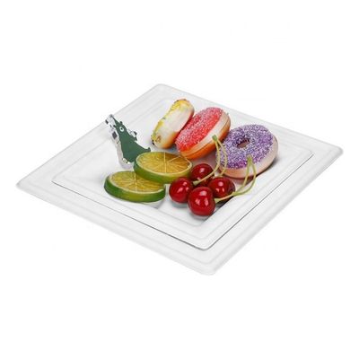 9in 10in Eco freundlicher kompostierbarer Zuckerrohr-Pappteller-Nachtisch-quadratische Kuchen-Platte