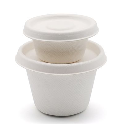 Papier-Suppen-teilen Wegwerfsalat-Schüsseln 1oz 2oz 4oz mit Deckeln Schalen ein