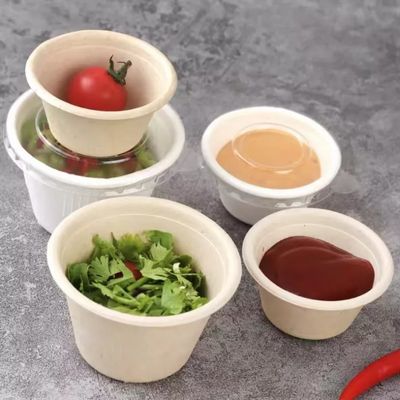 Papier-Suppen-teilen Wegwerfsalat-Schüsseln 1oz 2oz 4oz mit Deckeln Schalen ein