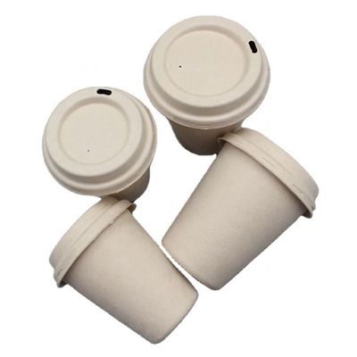 Milch Pfas freie biologisch abbaubare Wegwerfmitnehmerkaffeetassen des Bagassen-Geschirr-8oz