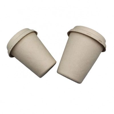 Milch Pfas freie biologisch abbaubare Wegwerfmitnehmerkaffeetassen des Bagassen-Geschirr-8oz