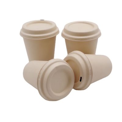 Milch Pfas freie biologisch abbaubare Wegwerfmitnehmerkaffeetassen des Bagassen-Geschirr-8oz