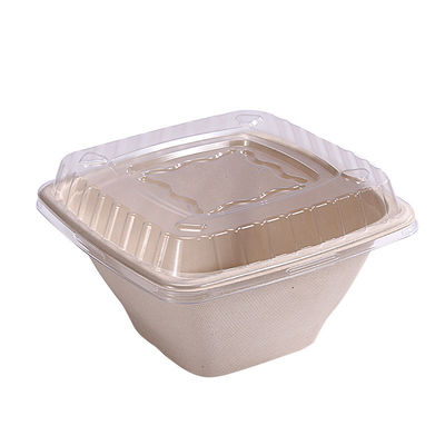 16 24 biologisch abbaubarer Bagassen-Schüssel-Obstsalat-Behälter-Kasten des Zuckerrohr-32oz mit Abdeckung