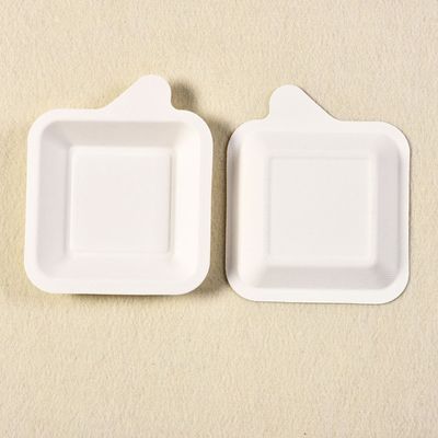Papiermassen-Nachtisch-Nahrung Tray For Party 7g Mini Sugarcane Biodegradable Bagasse Tableware