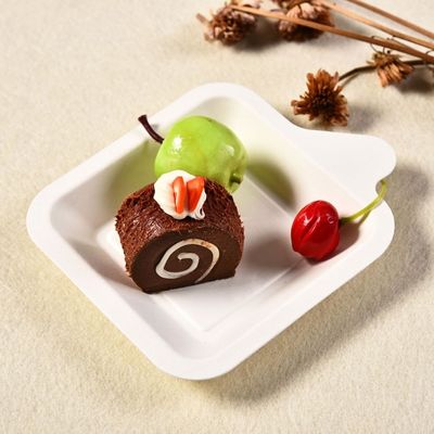 Papiermassen-Nachtisch-Nahrung Tray For Party 7g Mini Sugarcane Biodegradable Bagasse Tableware