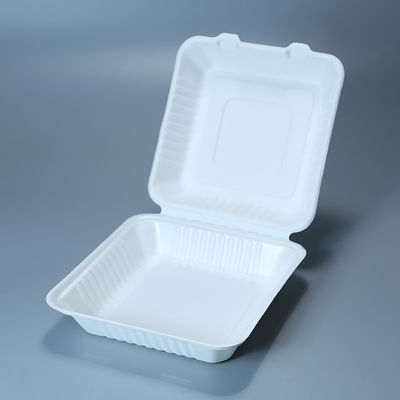 Mitnehmermikrowellen-sichere Bagassen-Maschinenhälften-Geburtstagsfeier-Wegwerfplatten der behälter-800ml