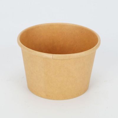 Winkel des Leistungshebels, der Wegwerfbiologisch abbaubares beschichtet, nehmen Behälter-Kraftpapier-Suppenschüssel 16oz 24oz heraus