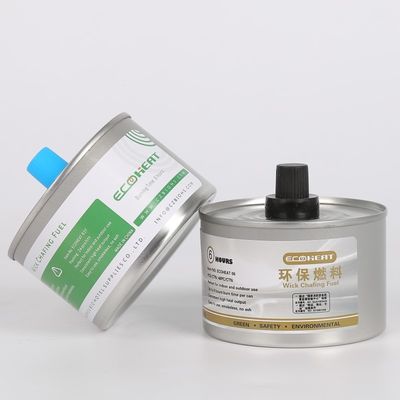 Scheuerbrennstoff 6hours 7oz kann Buffet-Teller-Heizung Plastikkappen-handliche Docht Sterno 170F