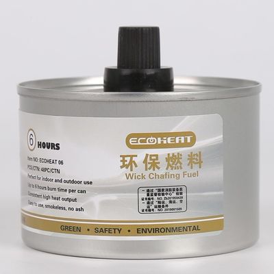 Scheuerbrennstoff 6hours 7oz kann Buffet-Teller-Heizung Plastikkappen-handliche Docht Sterno 170F