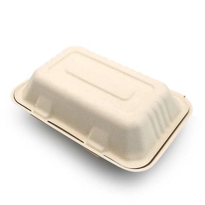 Essgeschirr-essen kompostierbare Partei-Geschirr-Bagassen-Masse 600ml 1000ml Bento Box zu Mittag