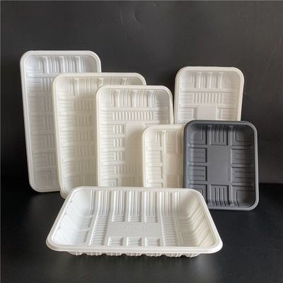 Biologisch abbaubares versiegelbares Fleisch-Maisstärke-Geschirr-Tiefkühlkost Tray Container 150mm