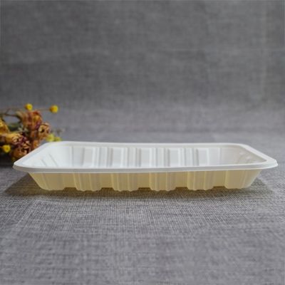 Biologisch abbaubares versiegelbares Fleisch-Maisstärke-Geschirr-Tiefkühlkost Tray Container 150mm