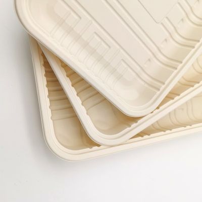 Biologisch abbaubares versiegelbares Fleisch-Maisstärke-Geschirr-Tiefkühlkost Tray Container 150mm