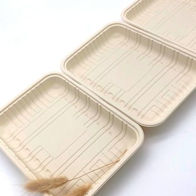 Biologisch abbaubares versiegelbares Fleisch-Maisstärke-Geschirr-Tiefkühlkost Tray Container 150mm
