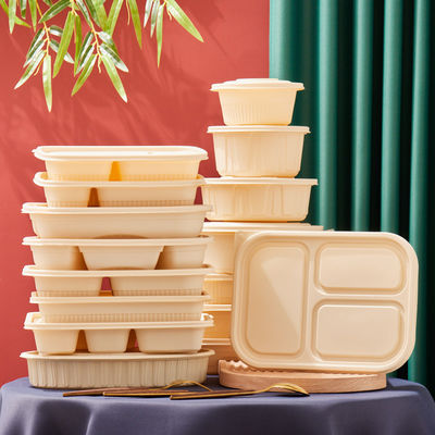 10 Fach-Maisstärke-Geschirr Bento Biodegradable Cornstarch Food Containers des Zoll-3