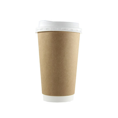 PET 10oz 12oz beschichtete doppel-wandige Papierschalen-Wegwerfkaffeetassen mit Deckeln