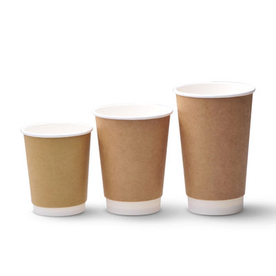 PET 10oz 12oz beschichtete doppel-wandige Papierschalen-Wegwerfkaffeetassen mit Deckeln